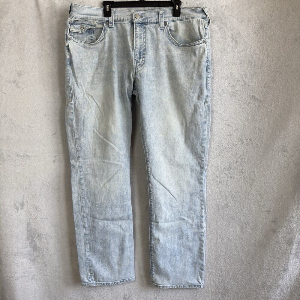 True Religion Ricky Relaxed Straight Jeans Men’s Size 40 Light‎ Wash Denim Y2K